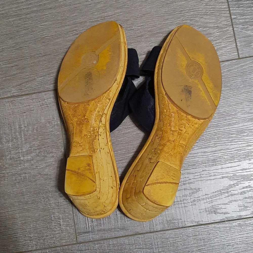 ITALIAN HANDMADE SHOES! Leather & Cork Heeled Sandals From Tuscany Wome…
